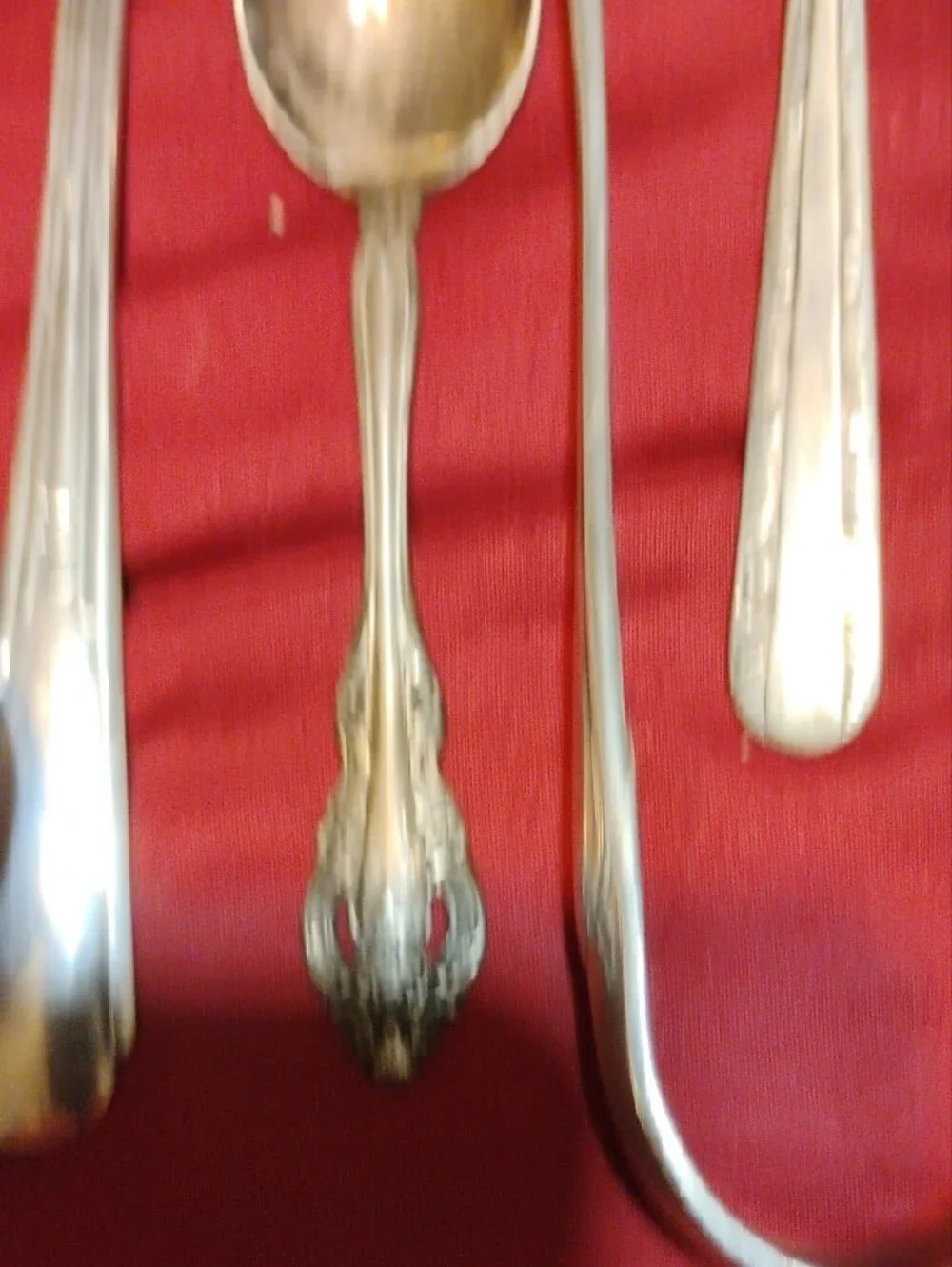 Antique/Vintage Silver-Plated Serving Utensil Set - Classic Silver